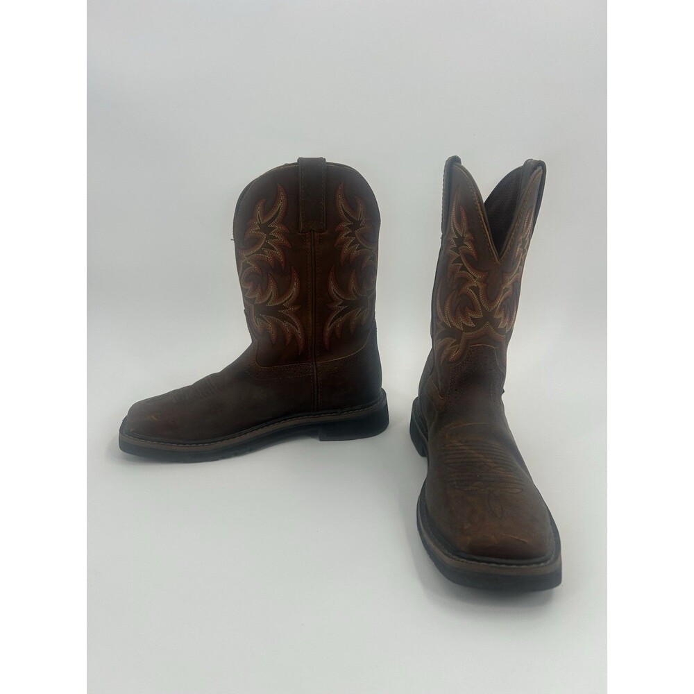 Justin Boots Brown Leather Western Work Boots